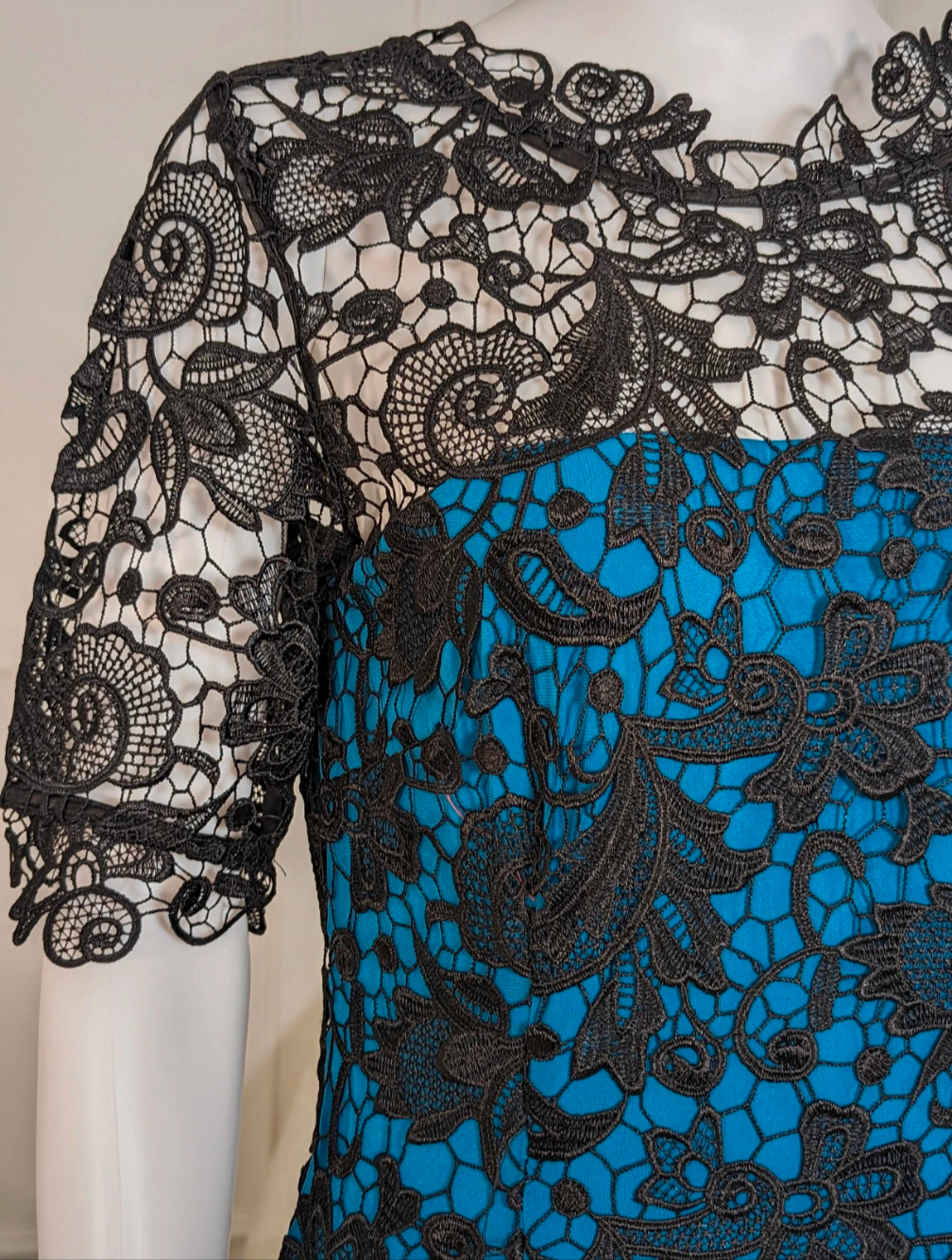 Kaleidoscope blue midi lace dress UK size 12