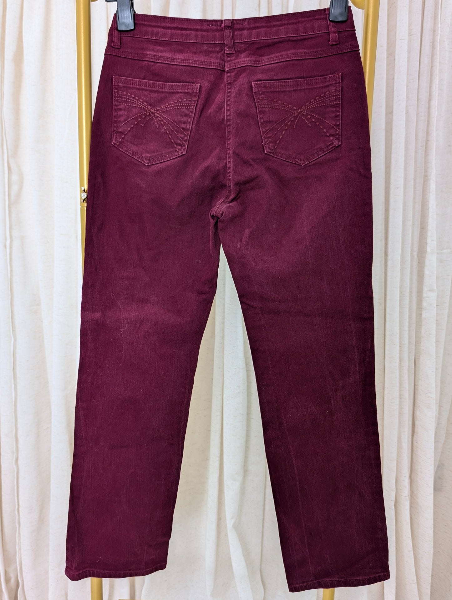 Rocha John Rocha Burgundy straight leg jeans size 10