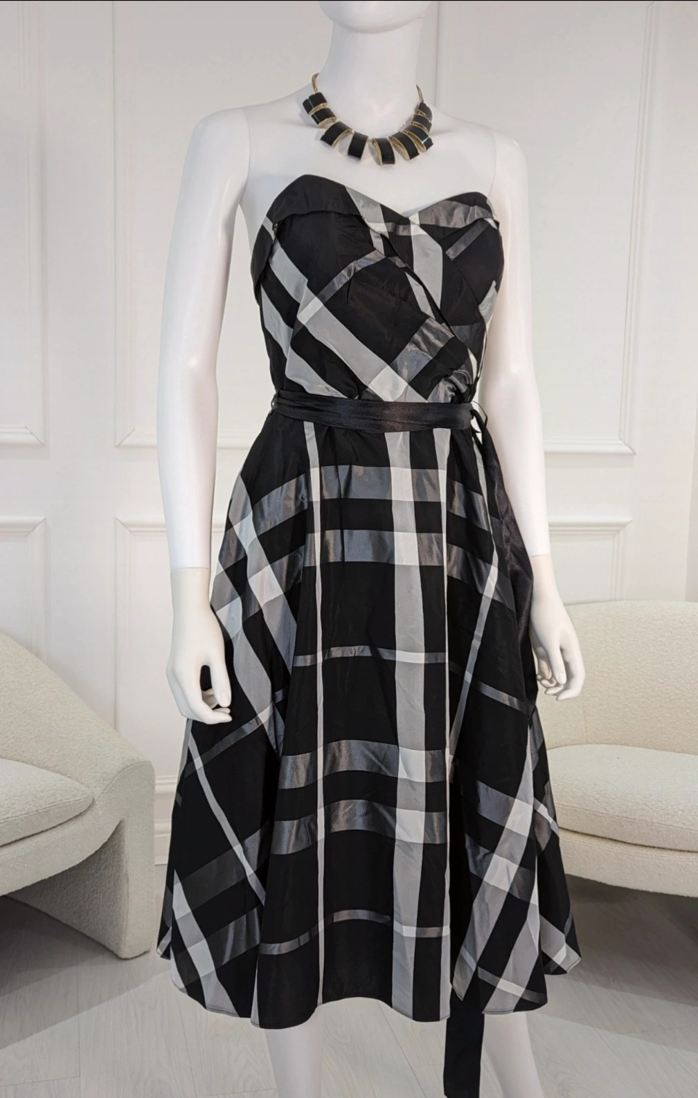 Debut by Debenhams retro style bandeau dress size UK 10