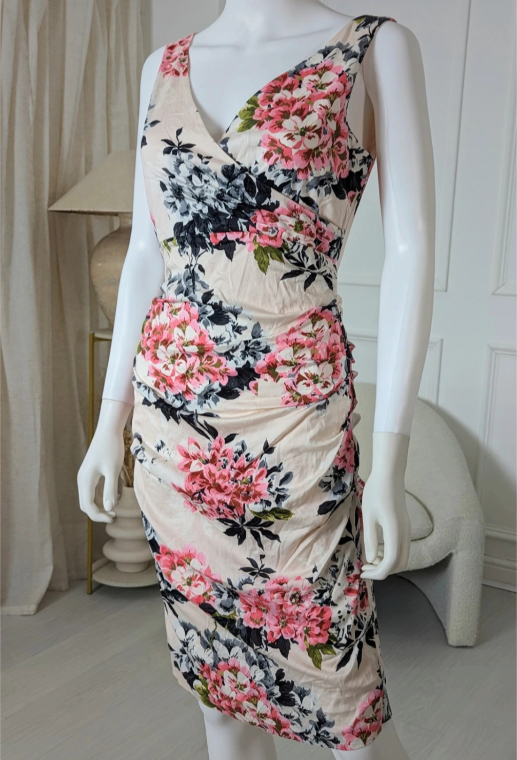 Phase Eight pink floral dress Size UK 10