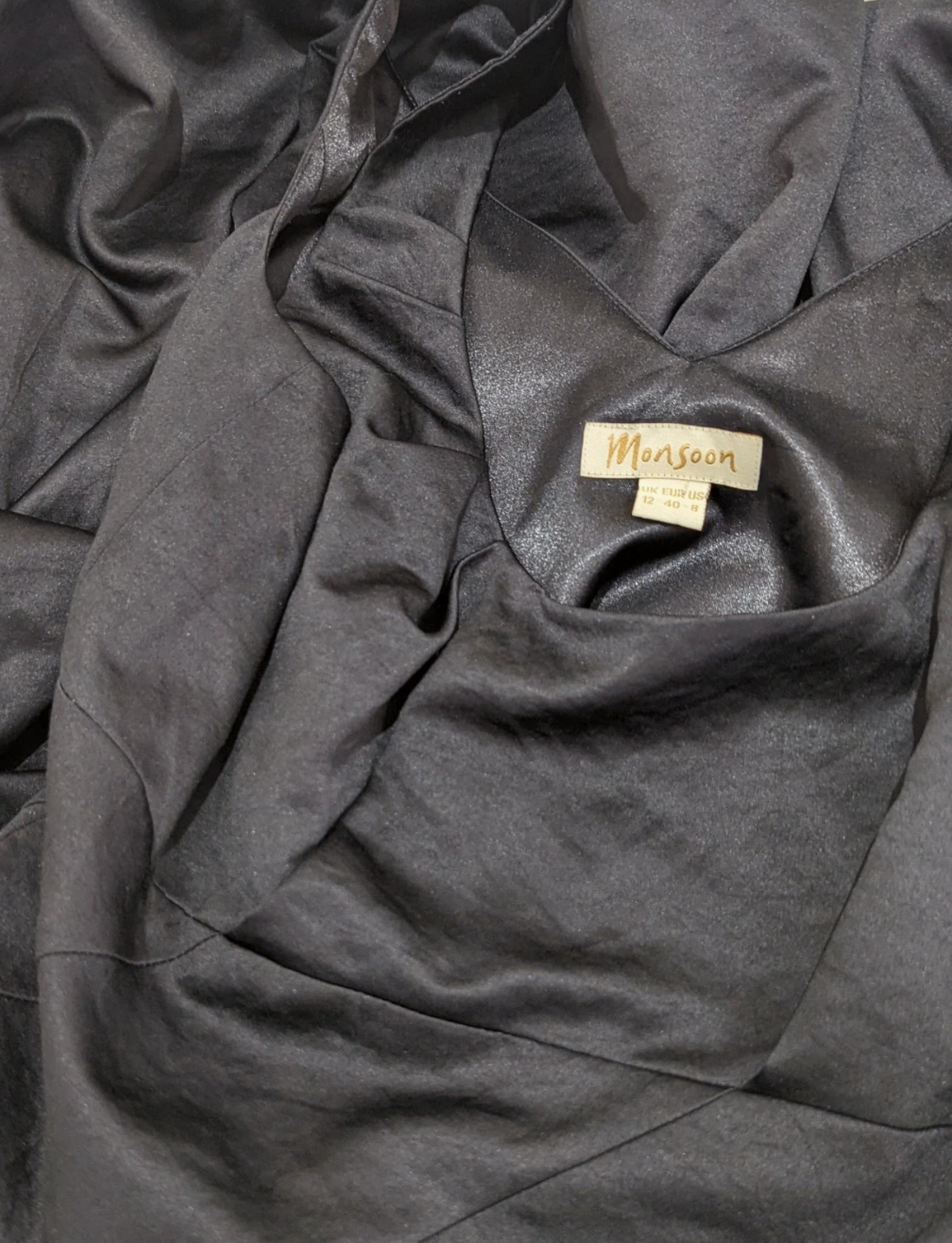 Monsoon voluminous stylish black Dress size UK 12