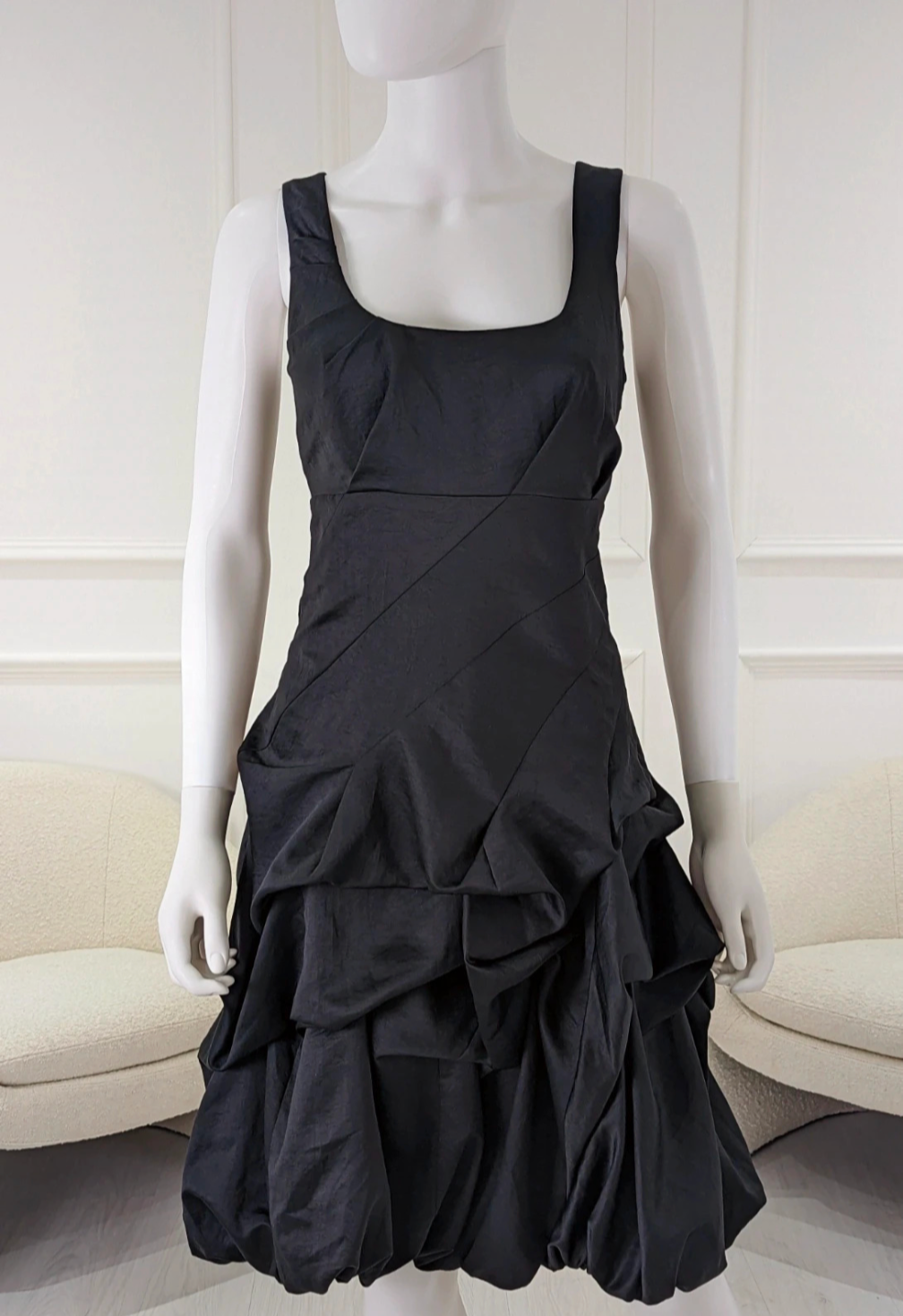 Monsoon voluminous stylish black Dress size UK 12