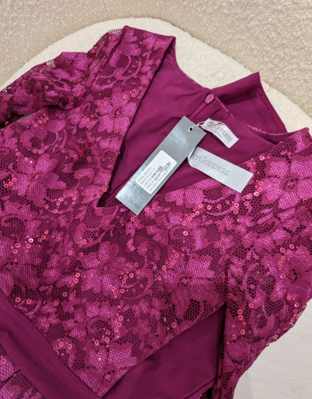 City Goddess fitted peplum style dress  size UK 8