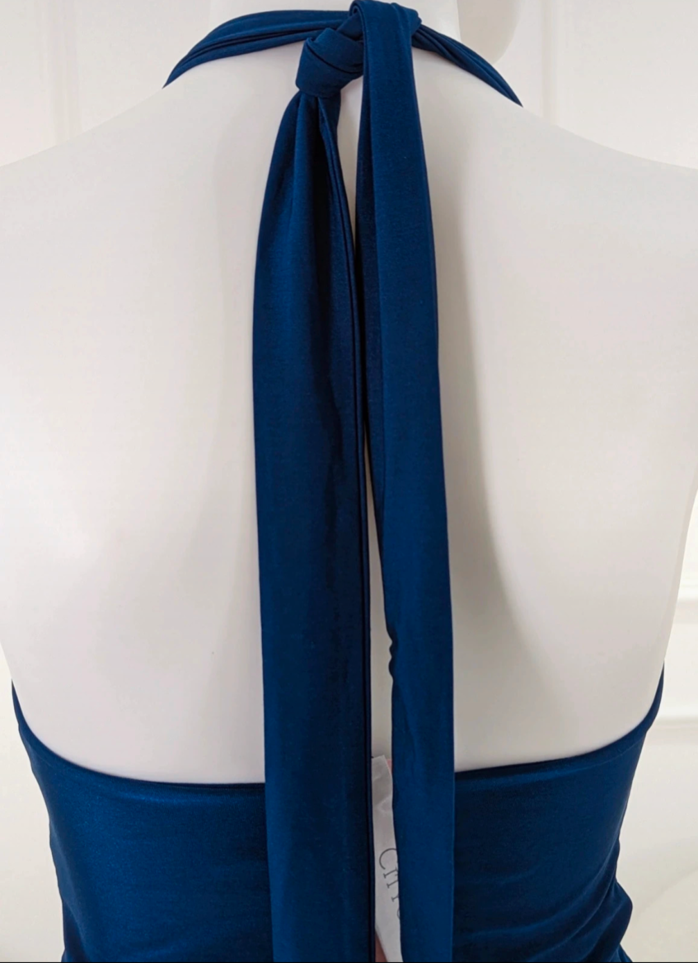 BNWT Embellished blue gathered fabric details mini dress size UK 8/10