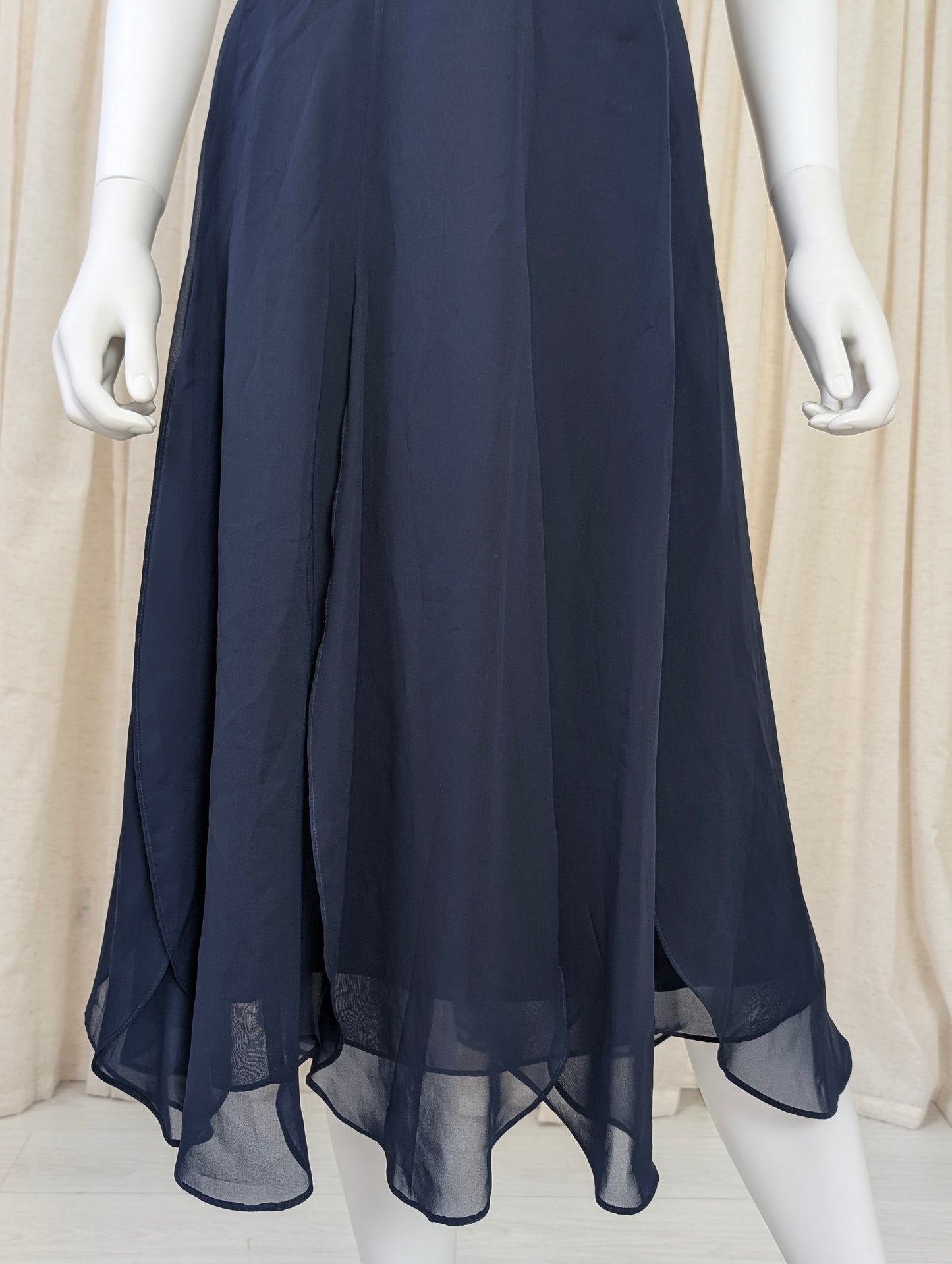 Monsoon blue beaded occasion dress size UK 12