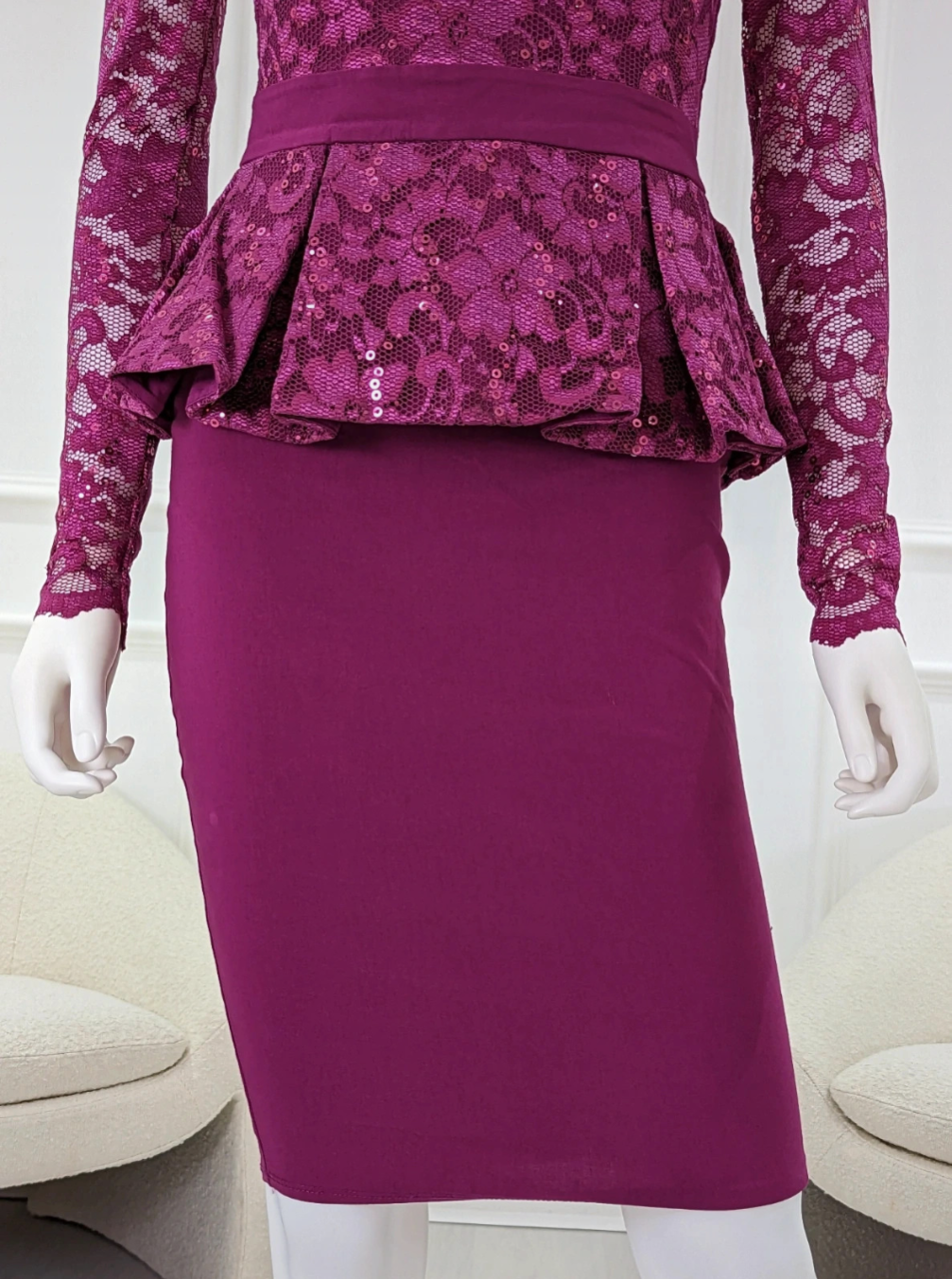 City Goddess fitted peplum style dress  size UK 8