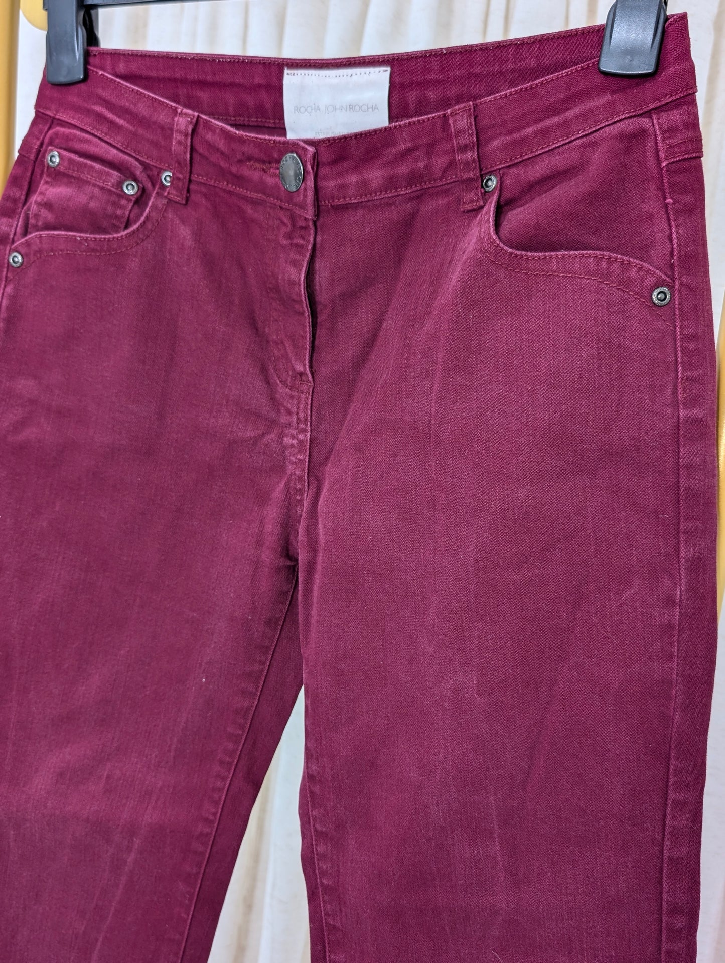 Rocha John Rocha Burgundy straight leg jeans size 10