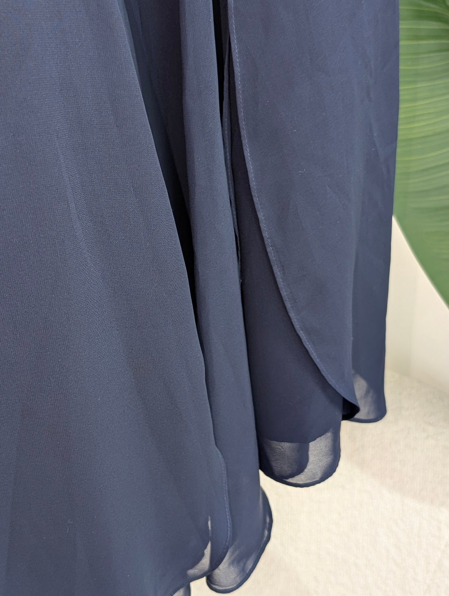 Monsoon blue beaded occasion dress size UK 12